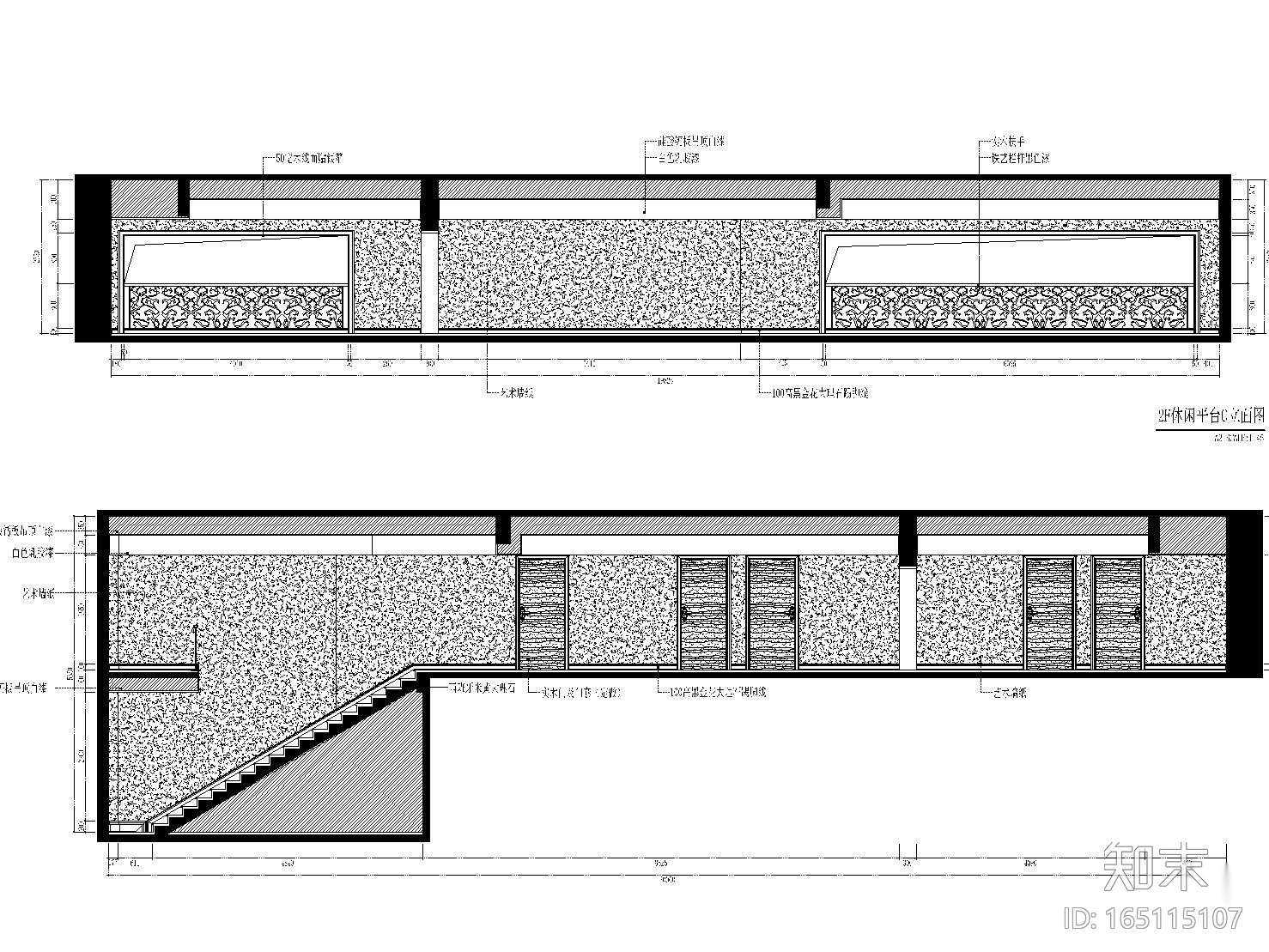 [湖南]某大型房地产售楼处施工图设计（附效果图）cad施工图下载【ID:165115107】