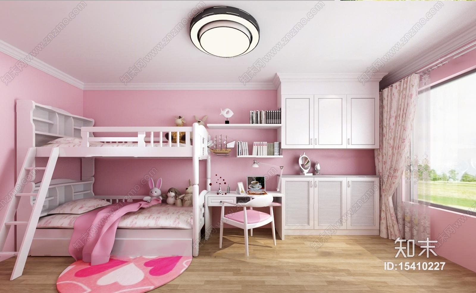 欧式公主房3D模型下载【ID:15410227】