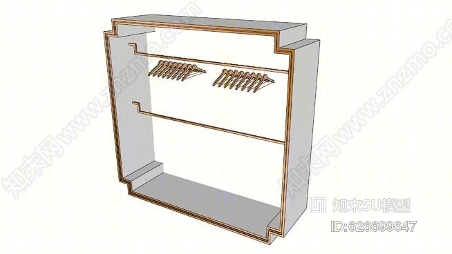 衣橱/服装储藏室SU模型下载【ID:626699647】