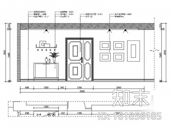 [宁波]高端法式社区现代三居室装修施工图cad施工图下载【ID:161856185】