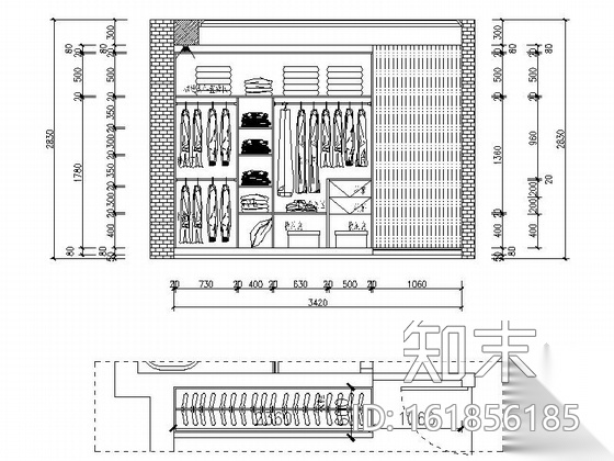 [宁波]高端法式社区现代三居室装修施工图cad施工图下载【ID:161856185】