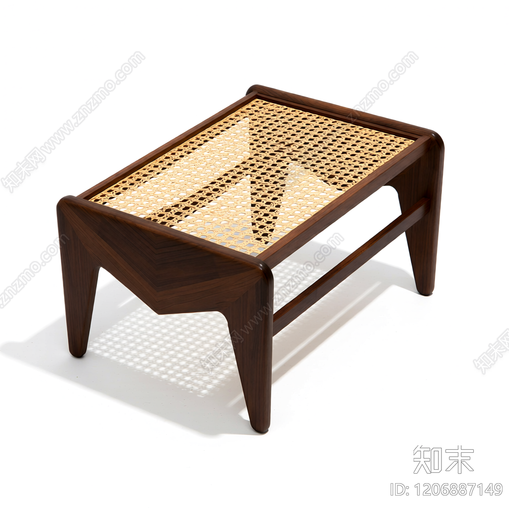 木质藤编茶几3D模型下载【ID:1206887149】
