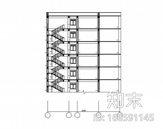 [洛阳]某六层框架结构办公楼建筑结构毕业设计(有计算书...cad施工图下载【ID:166591145】