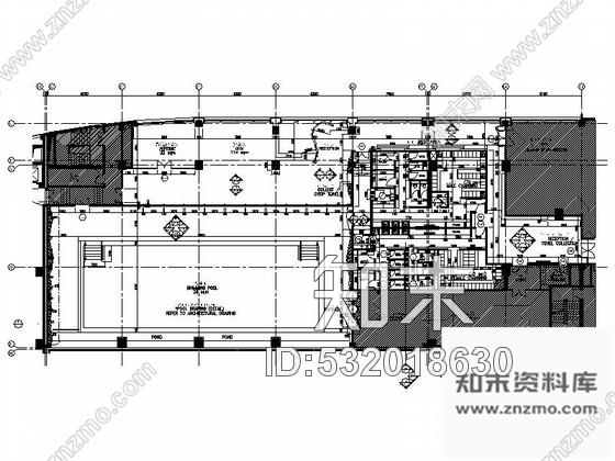 施工图上海5星级豪华高档酒店休闲区CAD施工图施工图下载【ID:532018630】