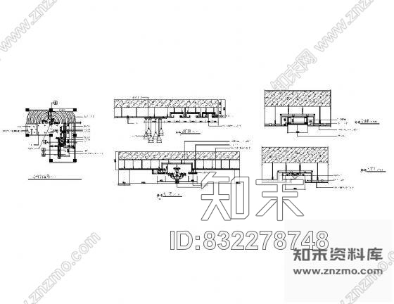 图块/节点装饰造型顶详图2cad施工图下载【ID:832278748】