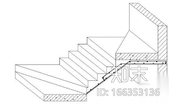 某转折楼梯详图cad施工图下载【ID:166353136】
