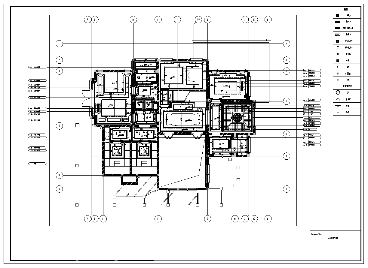 上海欧式风格三层庄园别墅室内设计施工图cad施工图下载【ID:161786111】