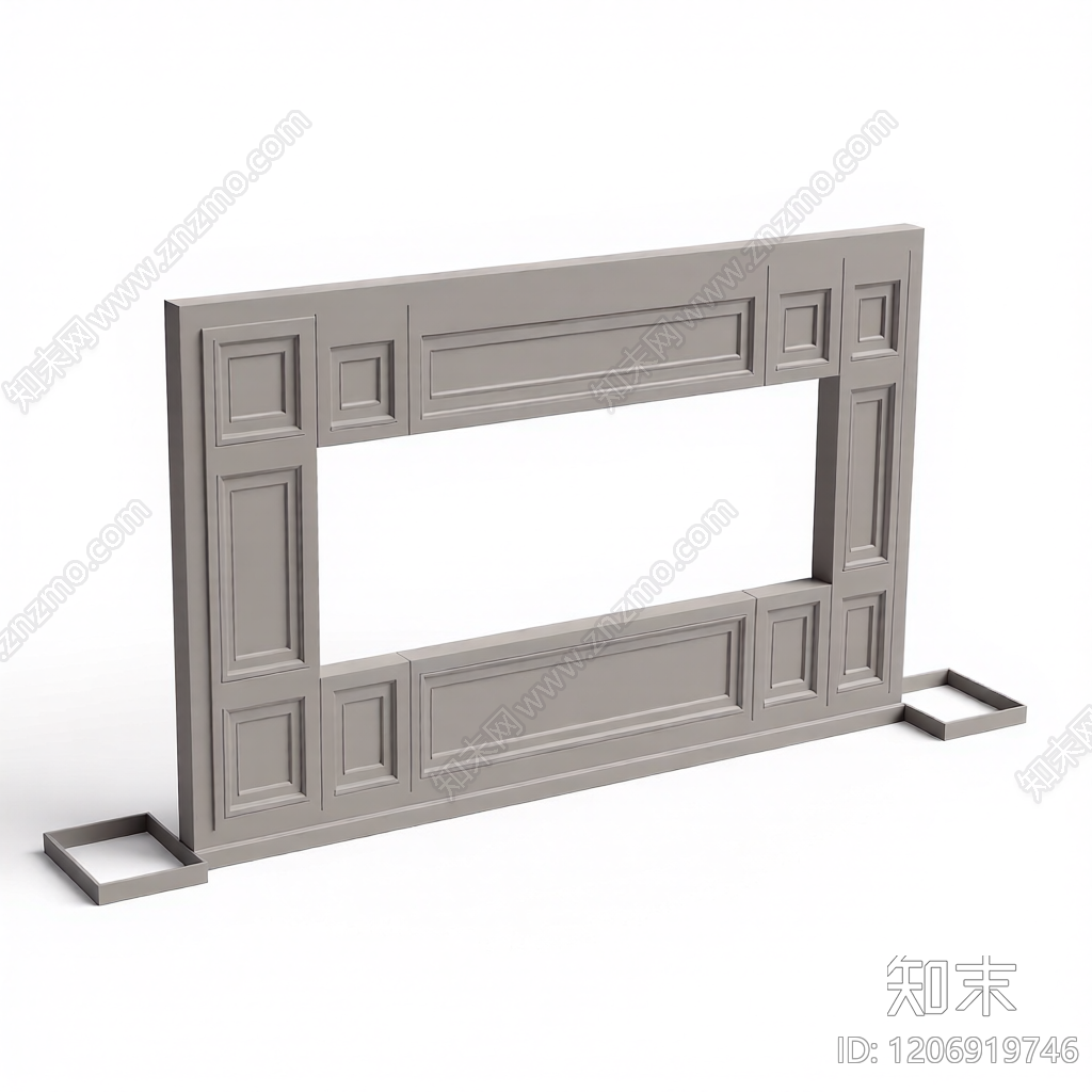 装饰电视墙框架3D模型下载【ID:1206919746】
