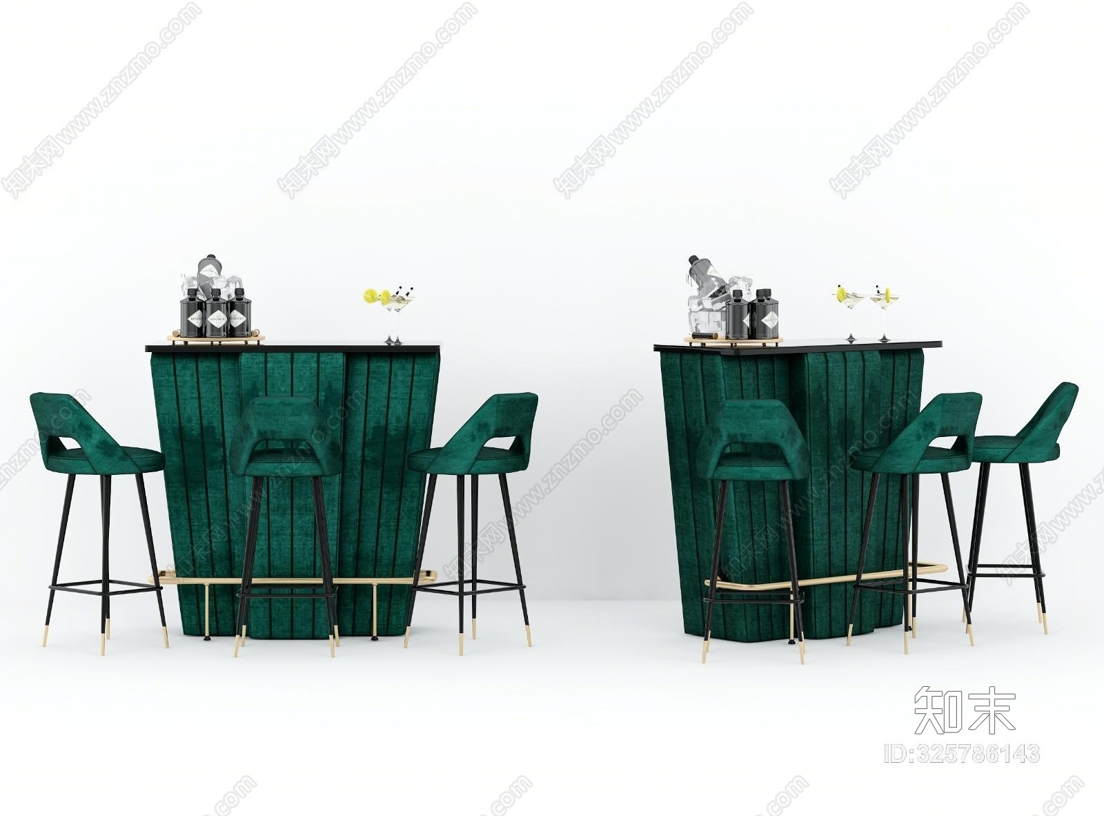 后现代吧台椅子3D模型下载【ID:325786143】