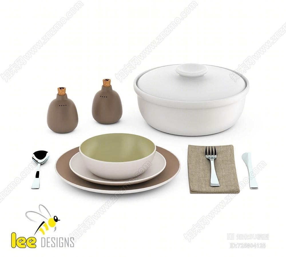 厨房器皿SU模型下载【ID:725804125】