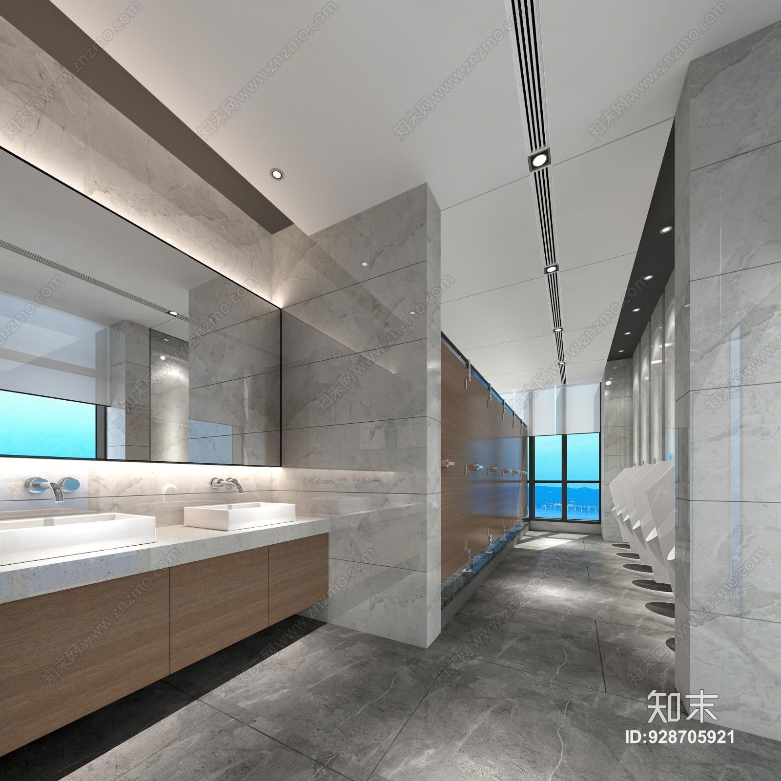 现代办公公共卫生间3D模型下载【ID:928705921】
