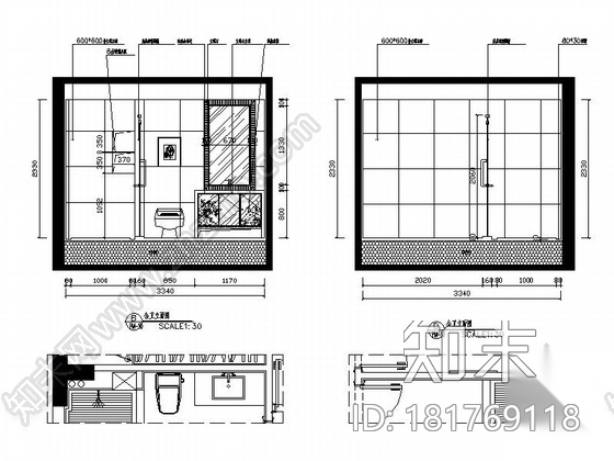 [深圳]新古典时尚大五居室内装修图（含效果）cad施工图下载【ID:181769118】