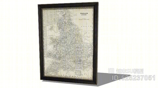 英格兰，黑色木头框架127×167SU模型下载【ID:525237051】
