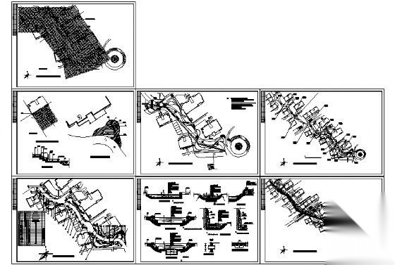 小区景观带设计施工图cad施工图下载【ID:161114127】