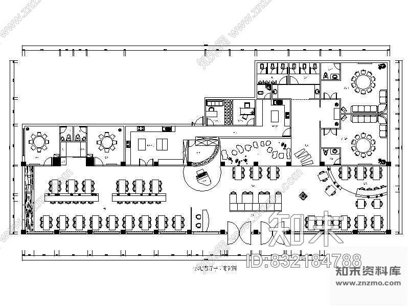 图块/节点中西餐厅平面图施工图下载【ID:832184788】