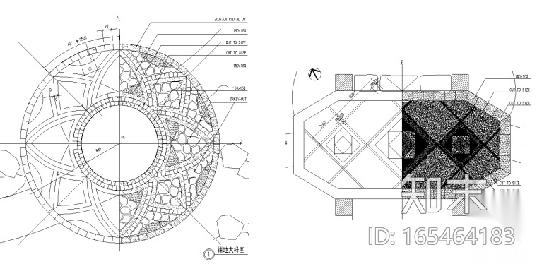 景观铺装|130套铺地CAD图案 71-130施工图下载【ID:165464183】