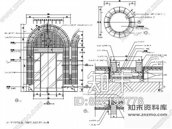 图块/节点小宴会厅拱门详图cad施工图下载【ID:832193778】