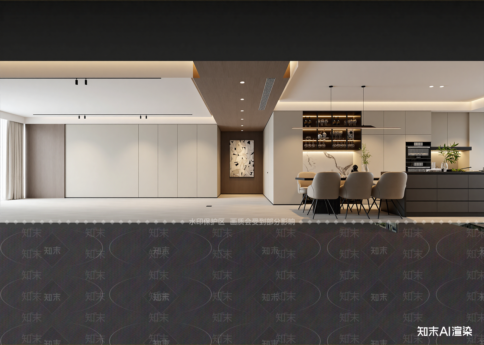 现代客餐厅3D模型下载【ID:1215922170】