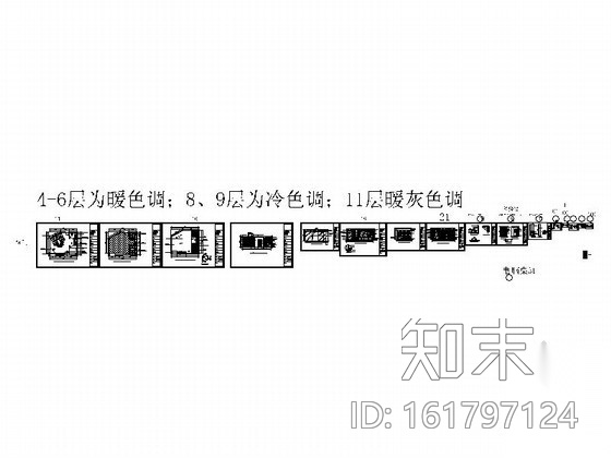 暖色调酒店标准间客房装修图cad施工图下载【ID:161797124】