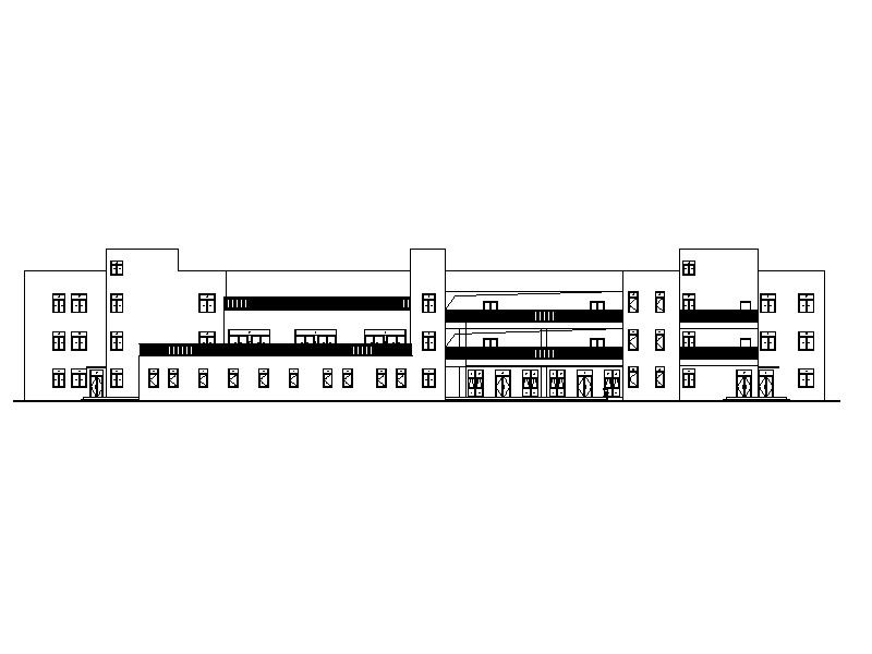 [重庆]现代风格社区幼儿园建筑施工图cad施工图下载【ID:165739190】