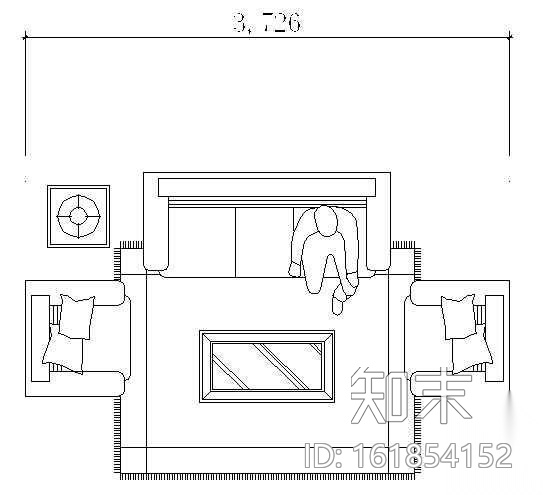 沙发图块10cad施工图下载【ID:161854152】