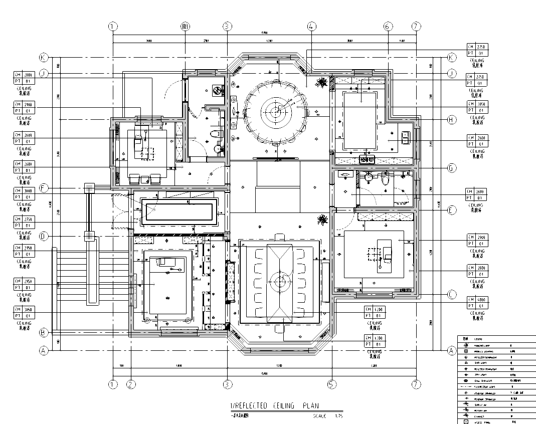 [安徽]池州某两层别墅室内装修施工图及效果图cad施工图下载【ID:161778143】