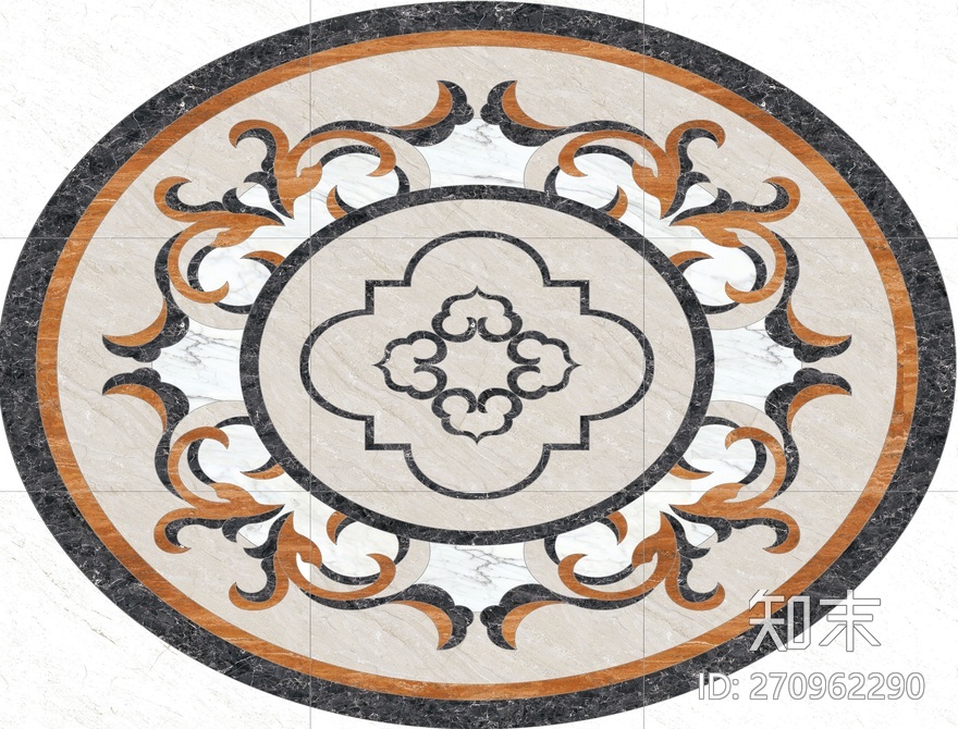 中式磁砖拼花贴图下载【ID:270962290】