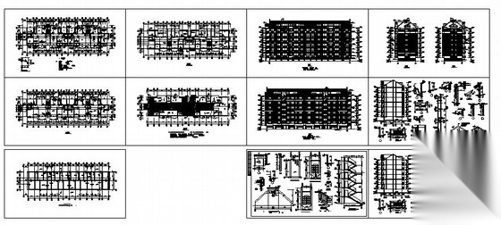 某六层建筑设计施工图cad施工图下载【ID:149843123】