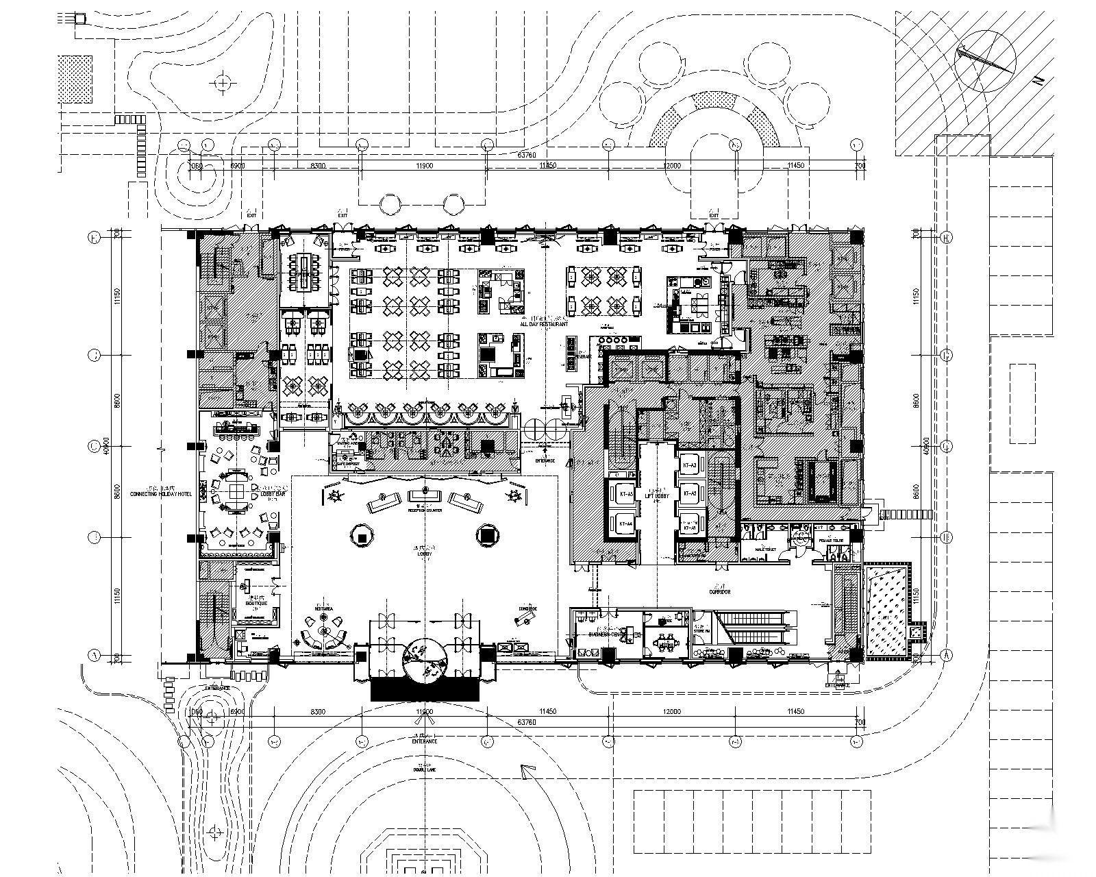 [黑龙江]哈尔滨诺富特酒店施工图+效果图cad施工图下载【ID:160712192】