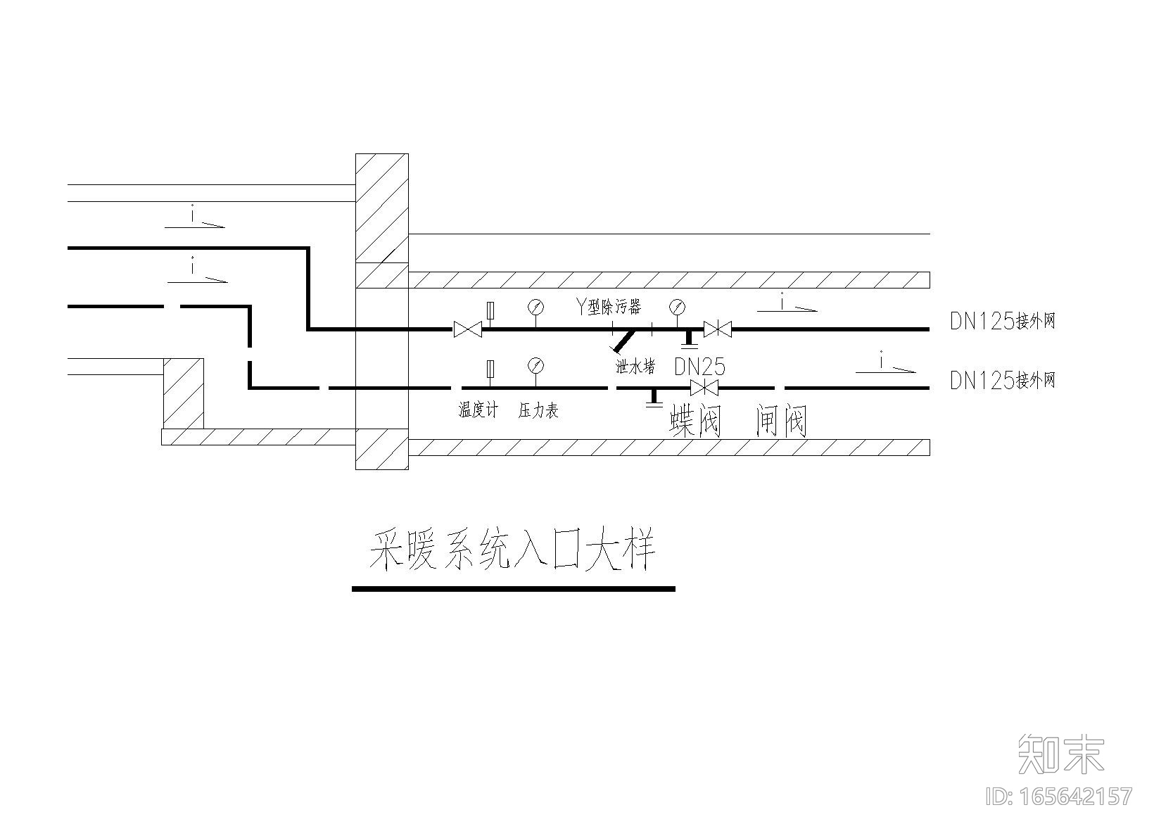 四层办公楼地暖全套施工图（含剖面图）cad施工图下载【ID:165642157】