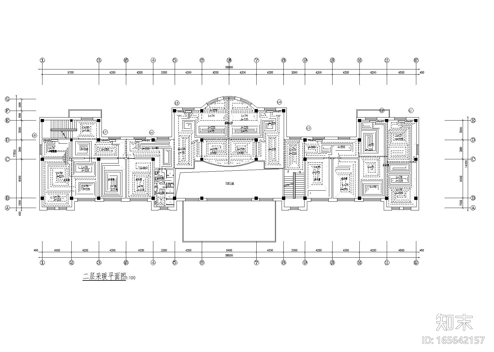 四层办公楼地暖全套施工图（含剖面图）cad施工图下载【ID:165642157】