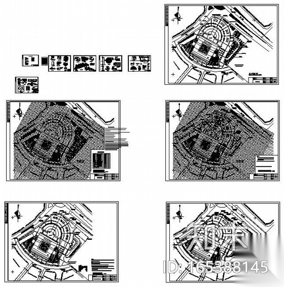 株洲汽车城景观施工图cad施工图下载【ID:165388145】