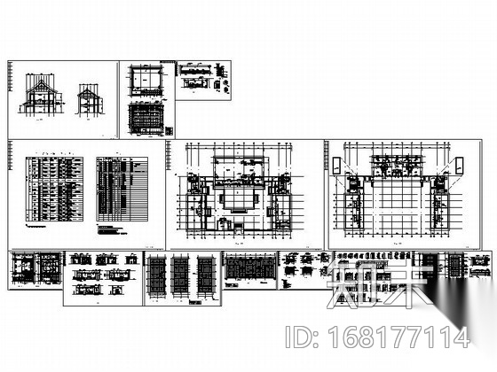 某古建筑室内装饰设计节点详图施工图下载【ID:168177114】