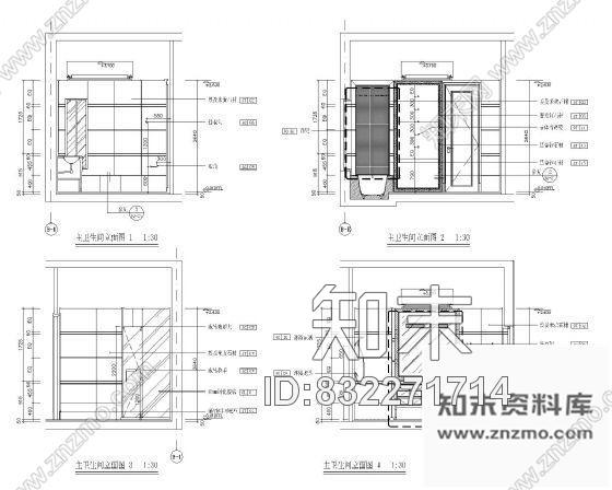 图块/节点家居主卫立面设计图施工图下载【ID:832271714】