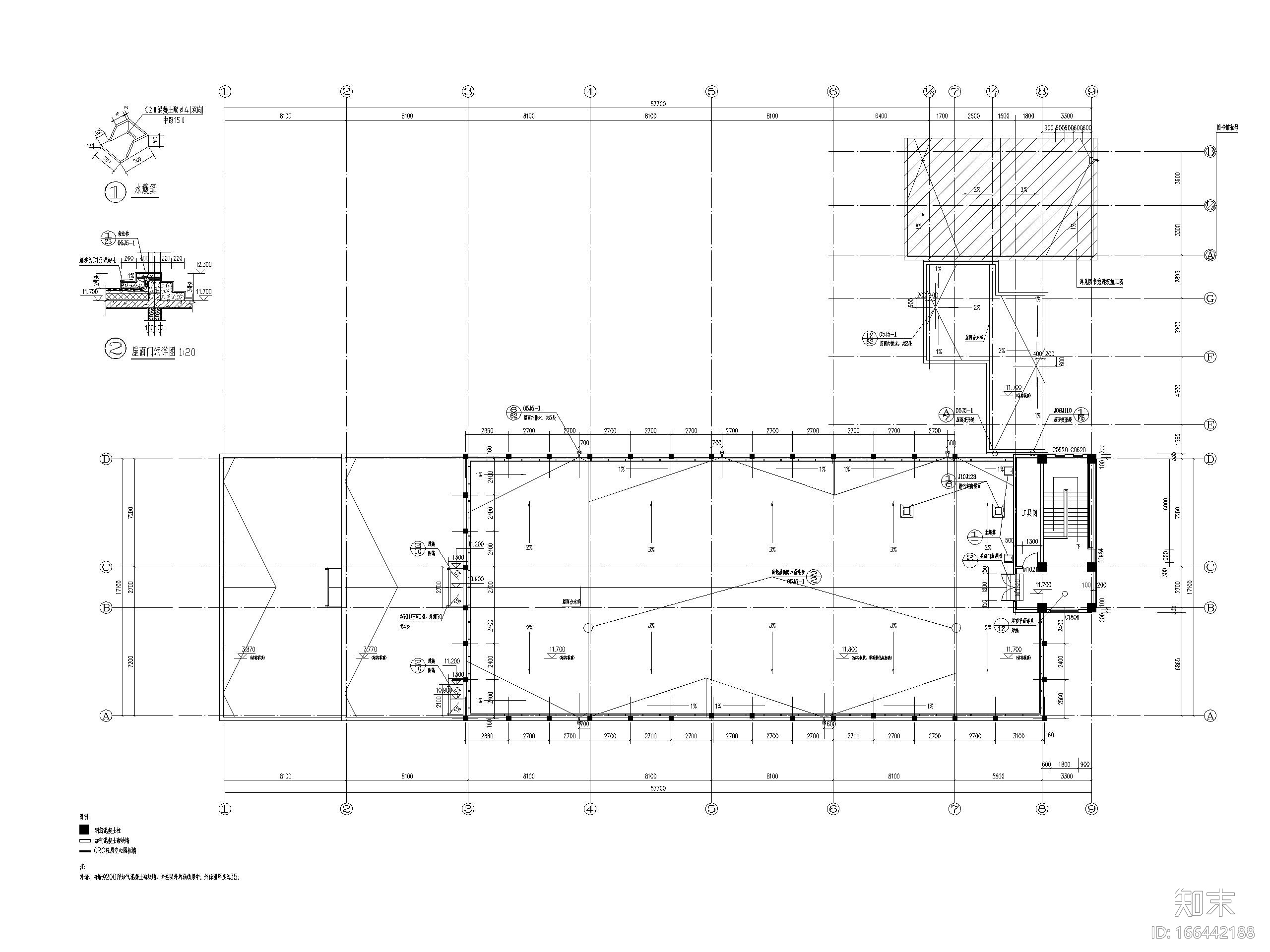 河北某中学新校区框架结构办公楼建筑施工图施工图下载【ID:166442188】