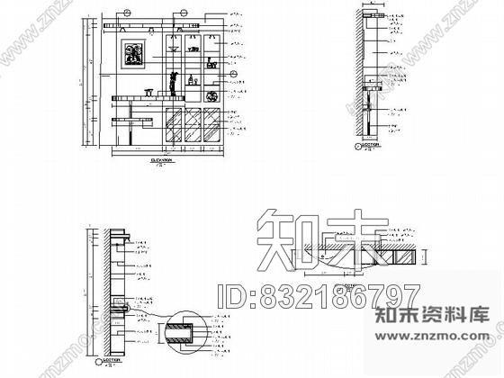 图块/节点某餐厅小吧台立面详图cad施工图下载【ID:832186797】