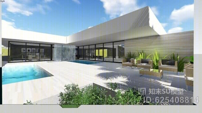 现代住宅1SU模型下载【ID:625408814】