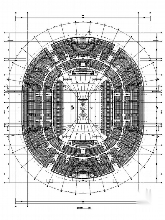 [大连]市级框架结构特级网球场建筑施工图cad施工图下载【ID:165159155】