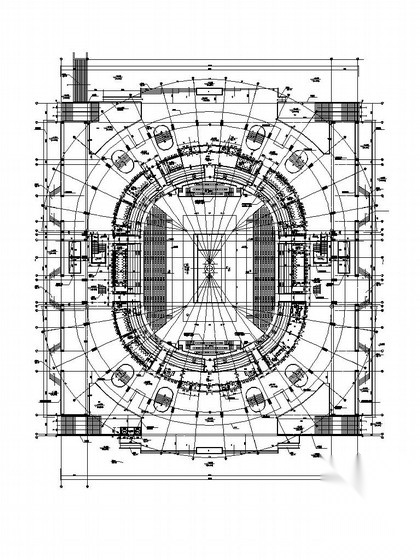 [大连]市级框架结构特级网球场建筑施工图cad施工图下载【ID:165159155】