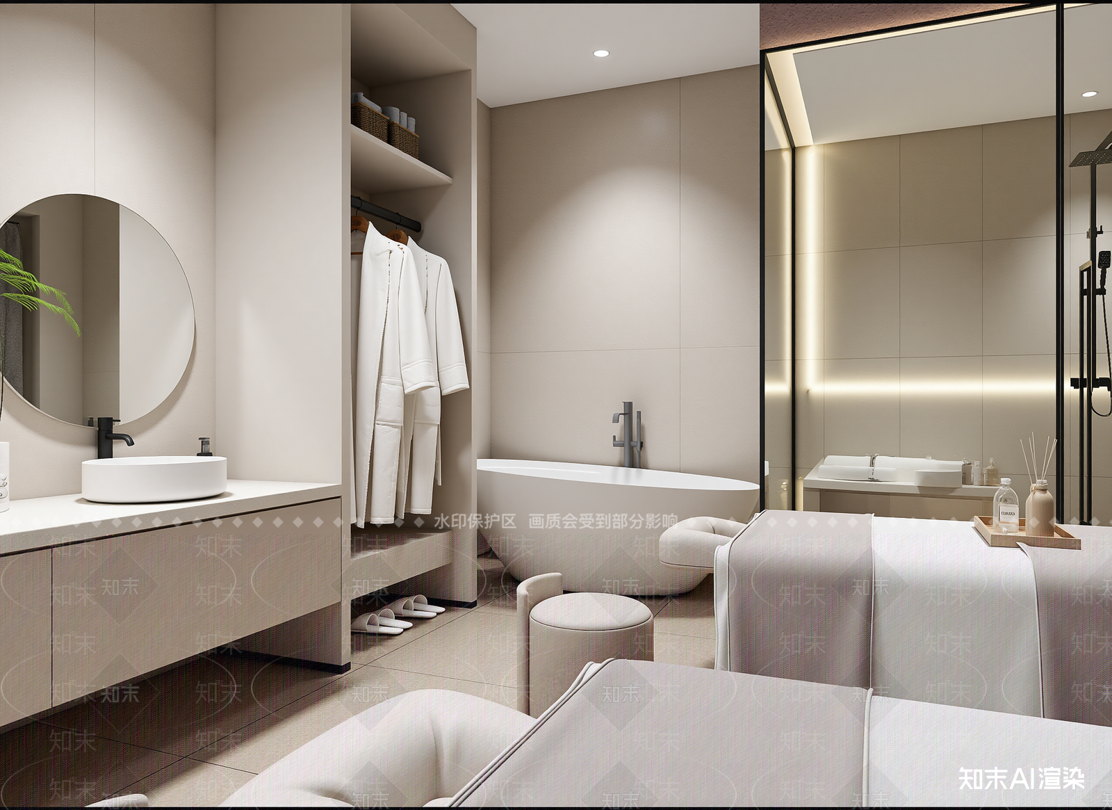 现代酒店客房3D模型下载【ID:1214967321】