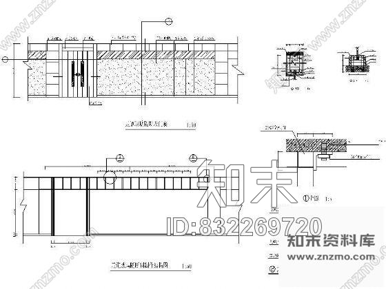 图块/节点走道玻璃隔断详图施工图下载【ID:832269720】