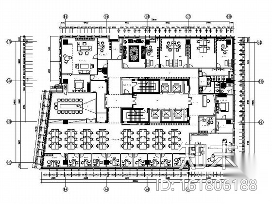 [重庆]国际现代风格办公楼装修图（含效果）cad施工图下载【ID:161806188】