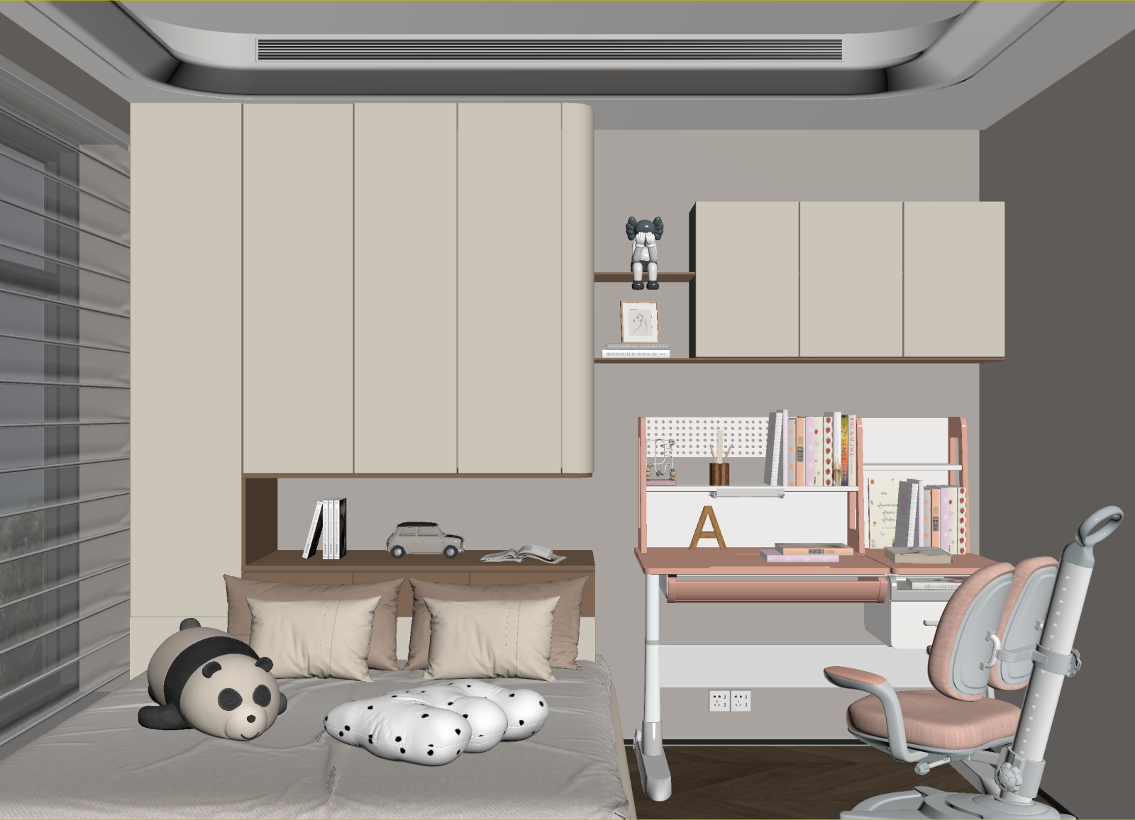 现代女孩房3D模型下载【ID:1215041448】