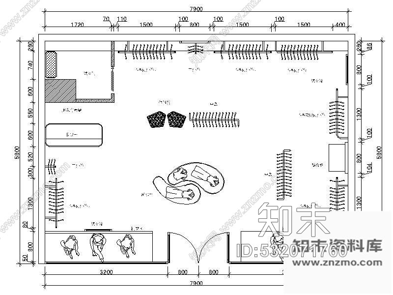 施工图某品牌服装专卖店装修图含实景施工图下载【ID:532071760】