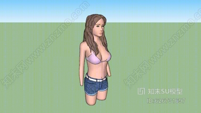 三维的女孩SU模型下载【ID:626731697】