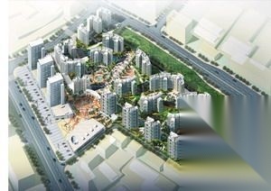 东莞某花园小区建筑方案文本cad施工图下载【ID:149824150】