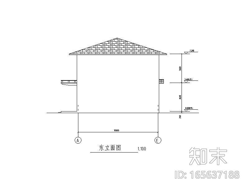 2层坡屋顶砖混结构职工宿舍建筑结构施工图cad施工图下载【ID:165637188】