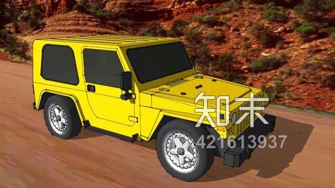 吉普车牧马人SU模型下载【ID:421613937】