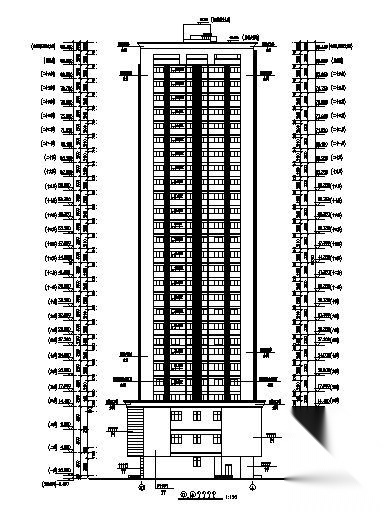 某二十六层住宅楼建筑施工图cad施工图下载【ID:149850120】