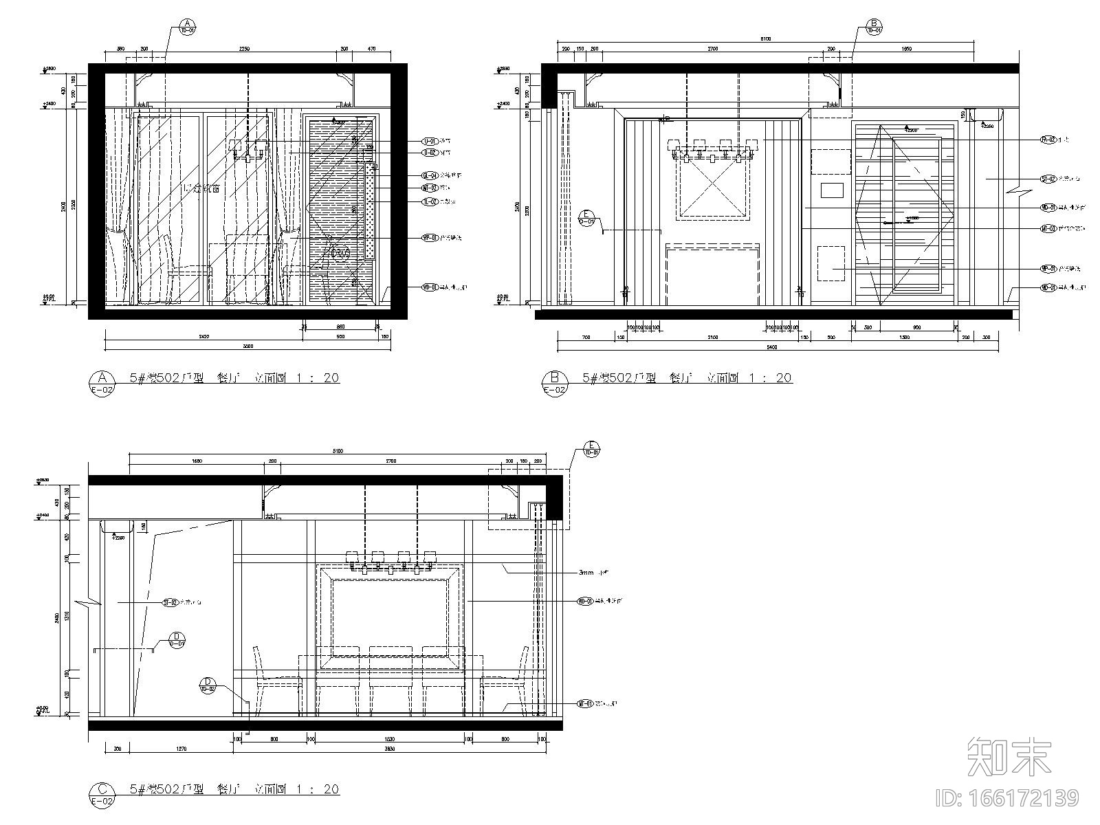 梁志天_绍兴浪琴湾样板间施工图cad施工图下载【ID:166172139】